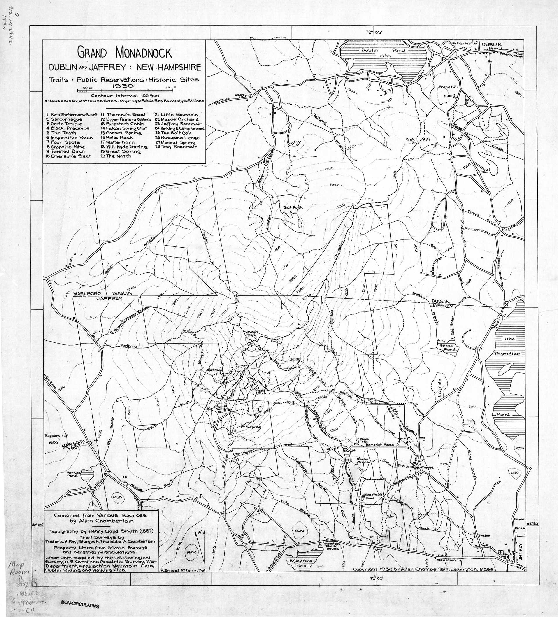 Map image: 1930 Chamberlain Map