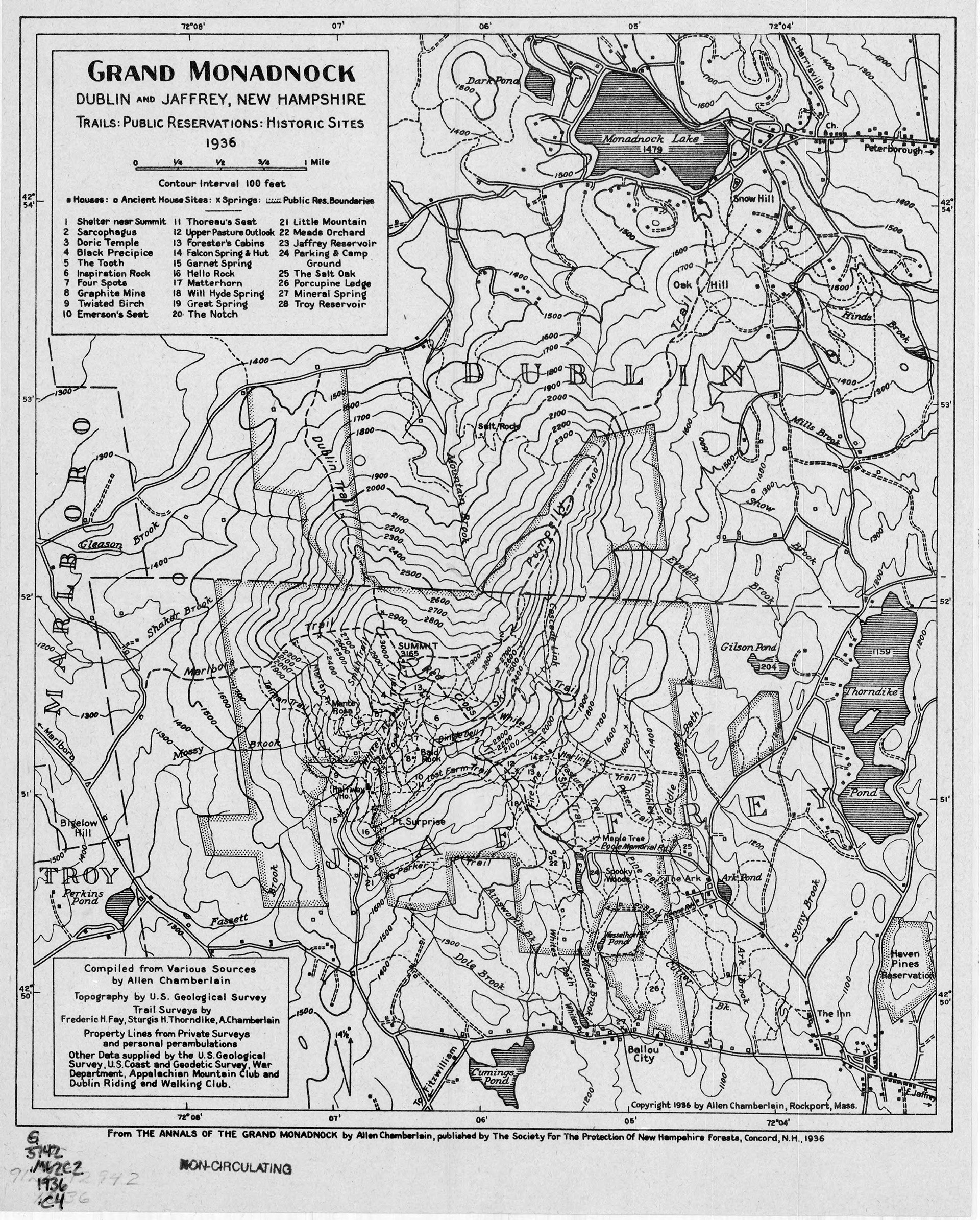 Map image: 1936 Chamberlain Map